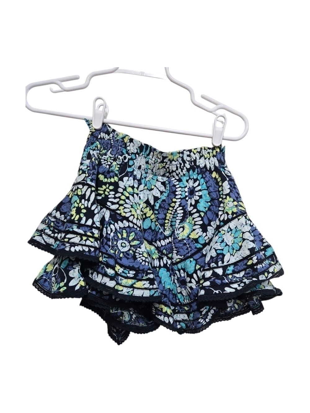 Aerie Floral Skort XS Blue Green Ruffle Mini Skirt Shorts NWT - Picture 2 of 13